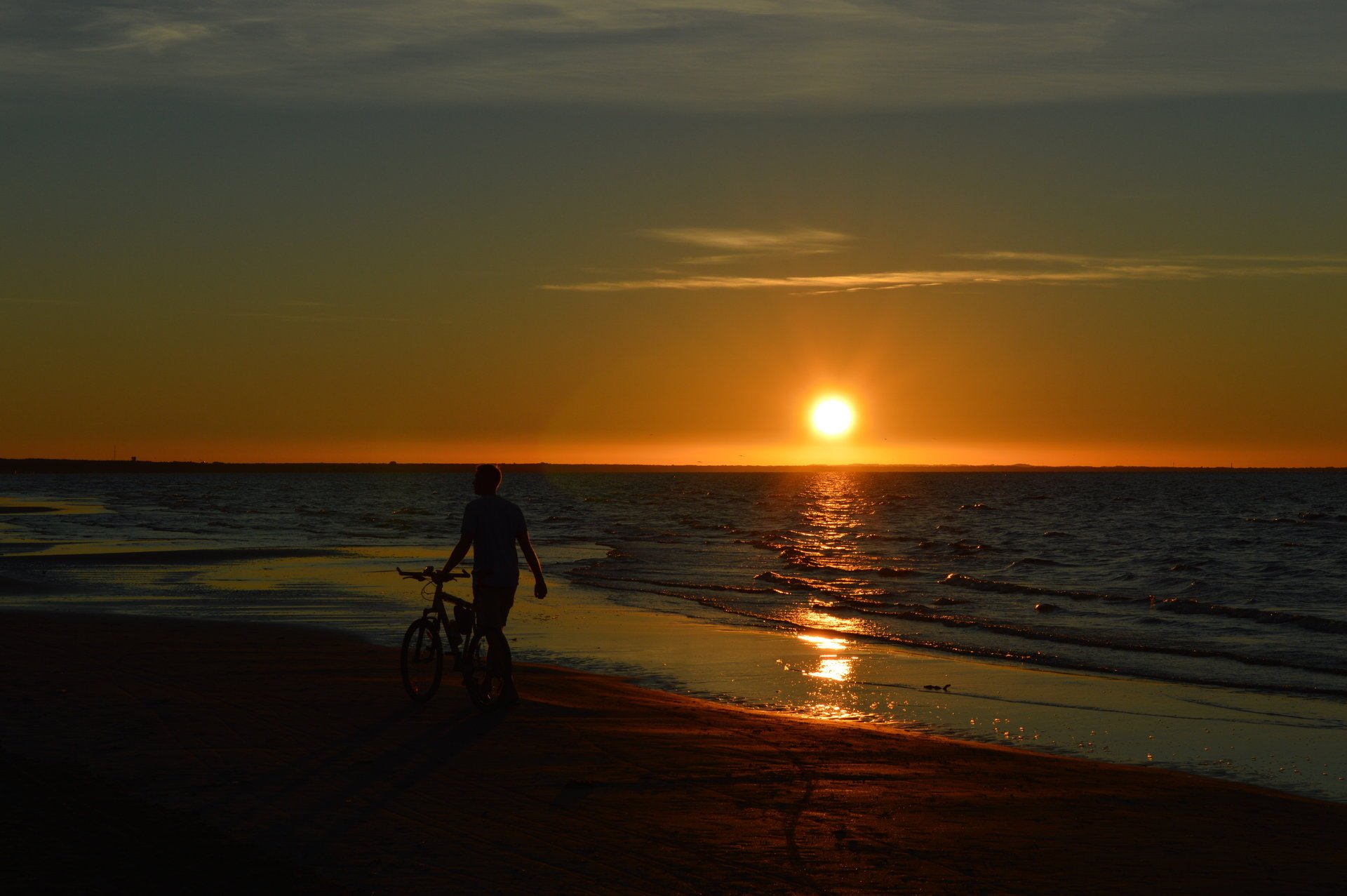 mar verano puesta de sol