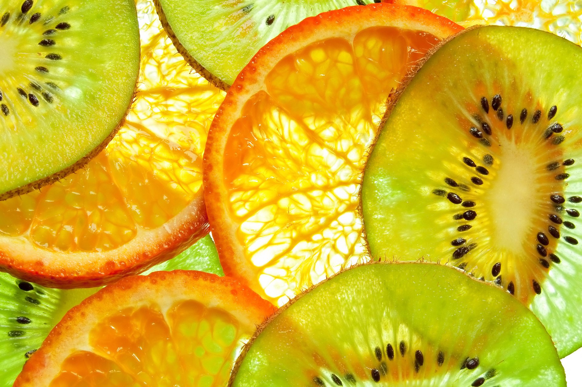 früchte kiwis orangen