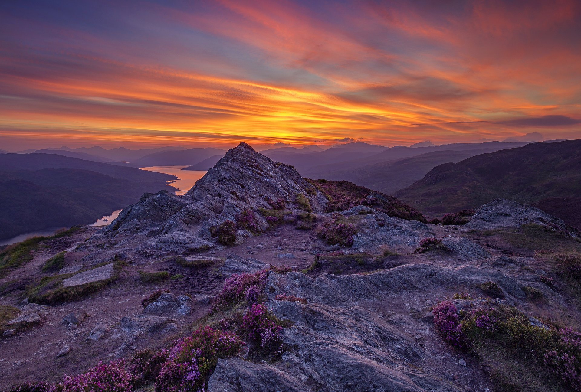 cotland landscape mountains the sky nature