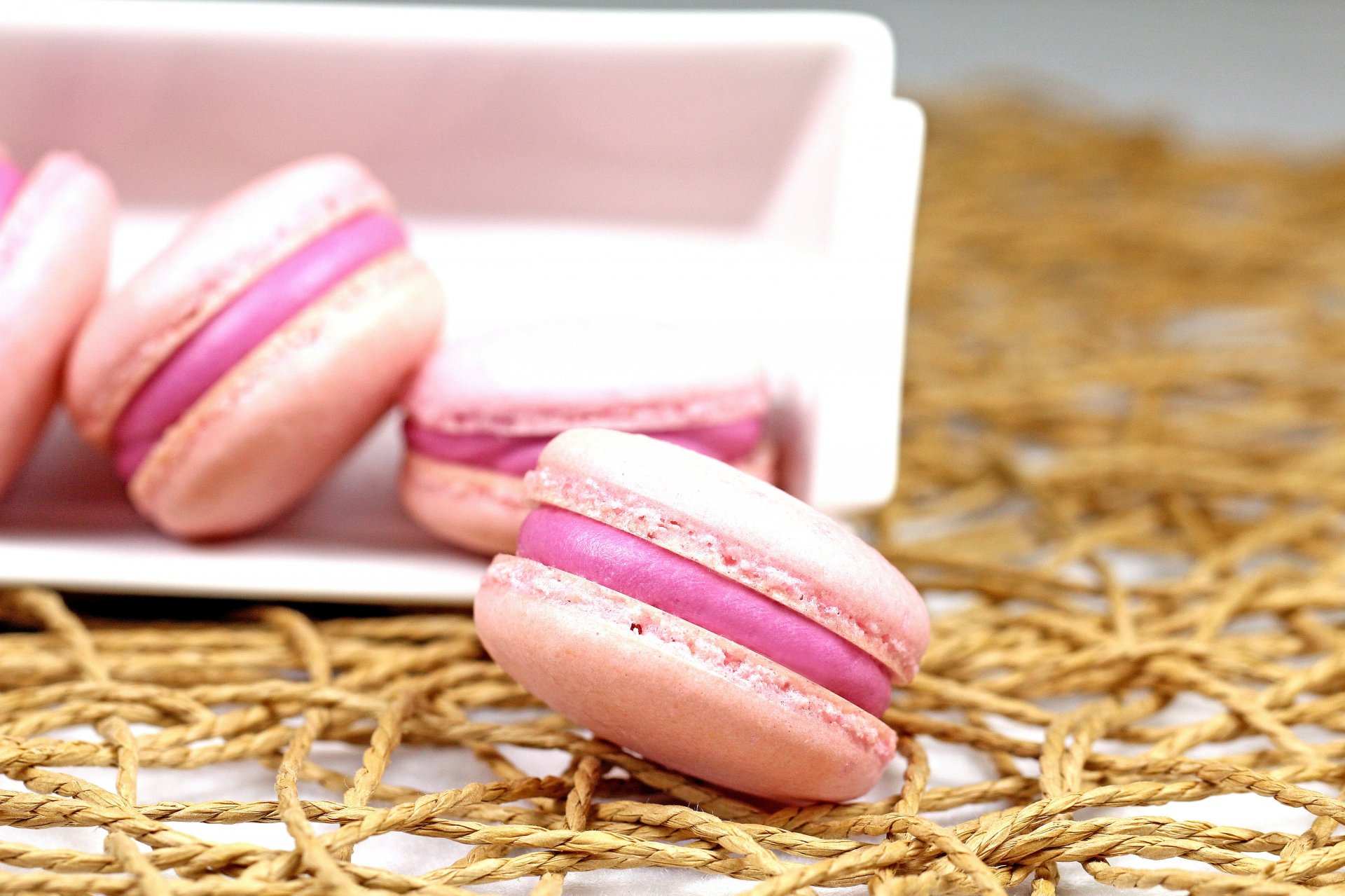 cibo dolce macaron macaron rosa sfondo carta da parati widescreen a schermo intero widescreen widescreen