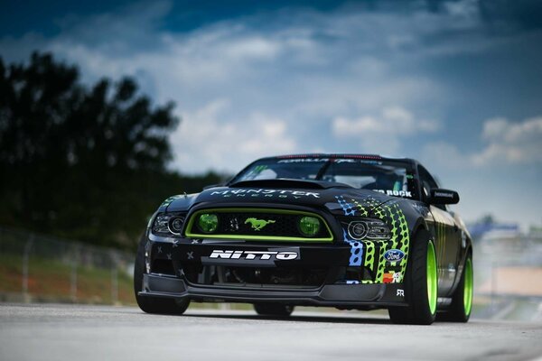 Racing tuned Ford car