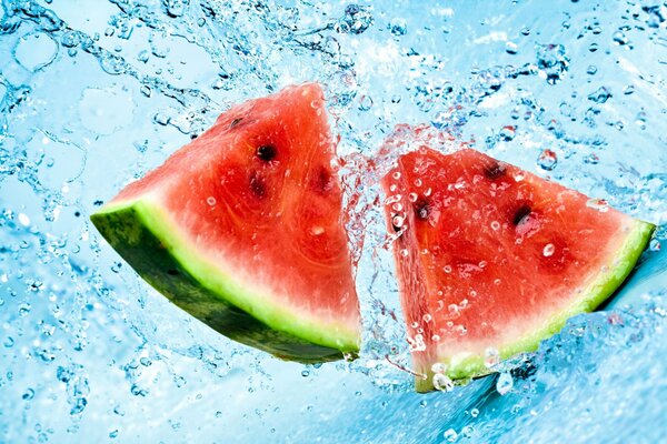 Watermelon. freshness. watermelon in the water. summer food photo