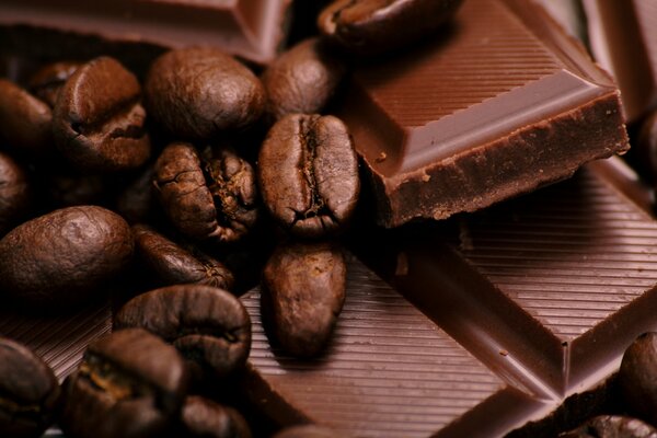 Grains de café au chocolat au lait