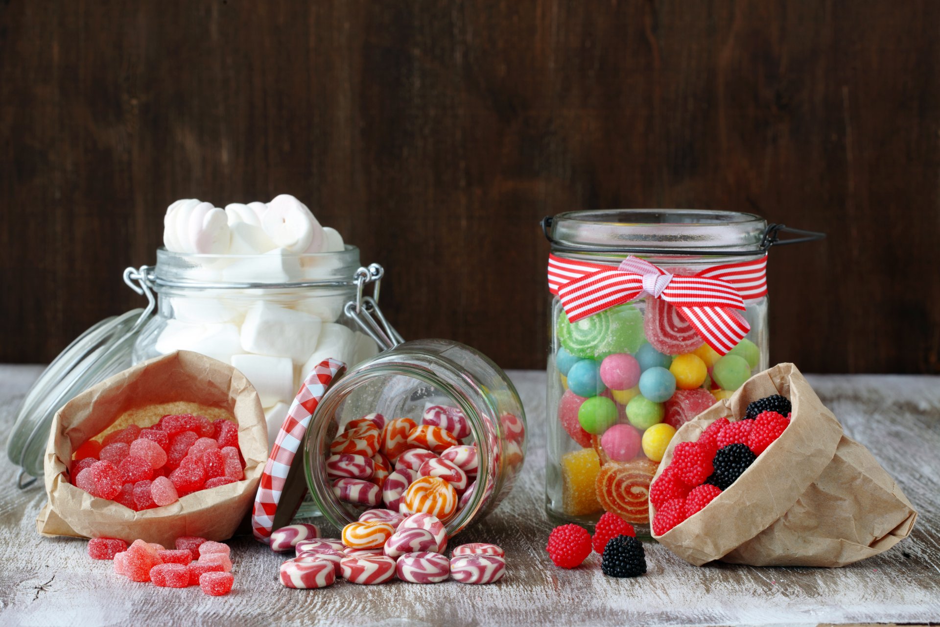 bonbons bonbons sucettes marshmallow jujube sucre pots sachets