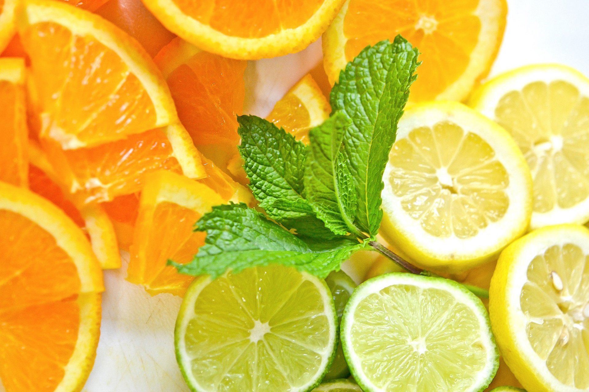 food mint orange lima lemon freshness