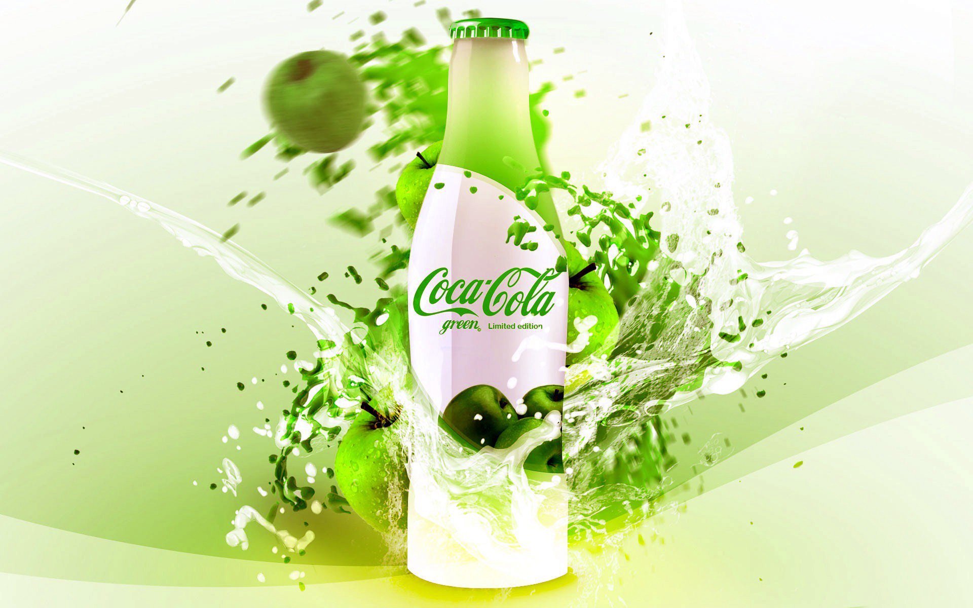 bottle drink coca-cola coca-cola apple brand