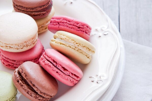 Sweet dessert macaroon cookies