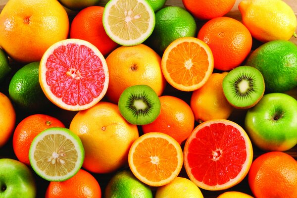 Fond d écran de fruits acides et sucrés