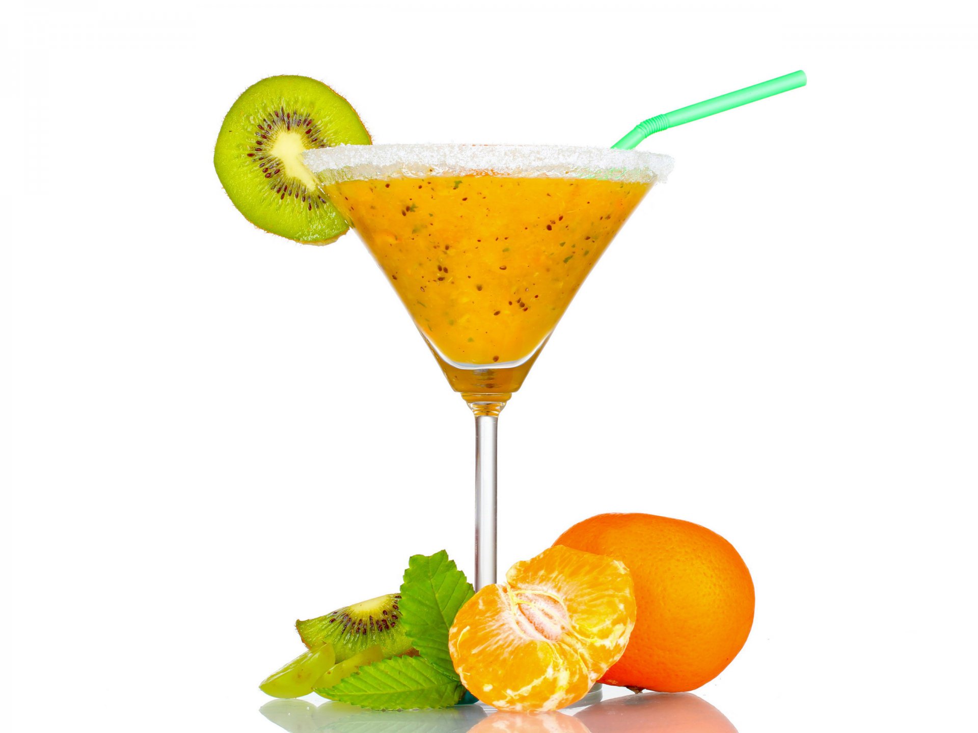 juice fresh mandarins kiwi mint