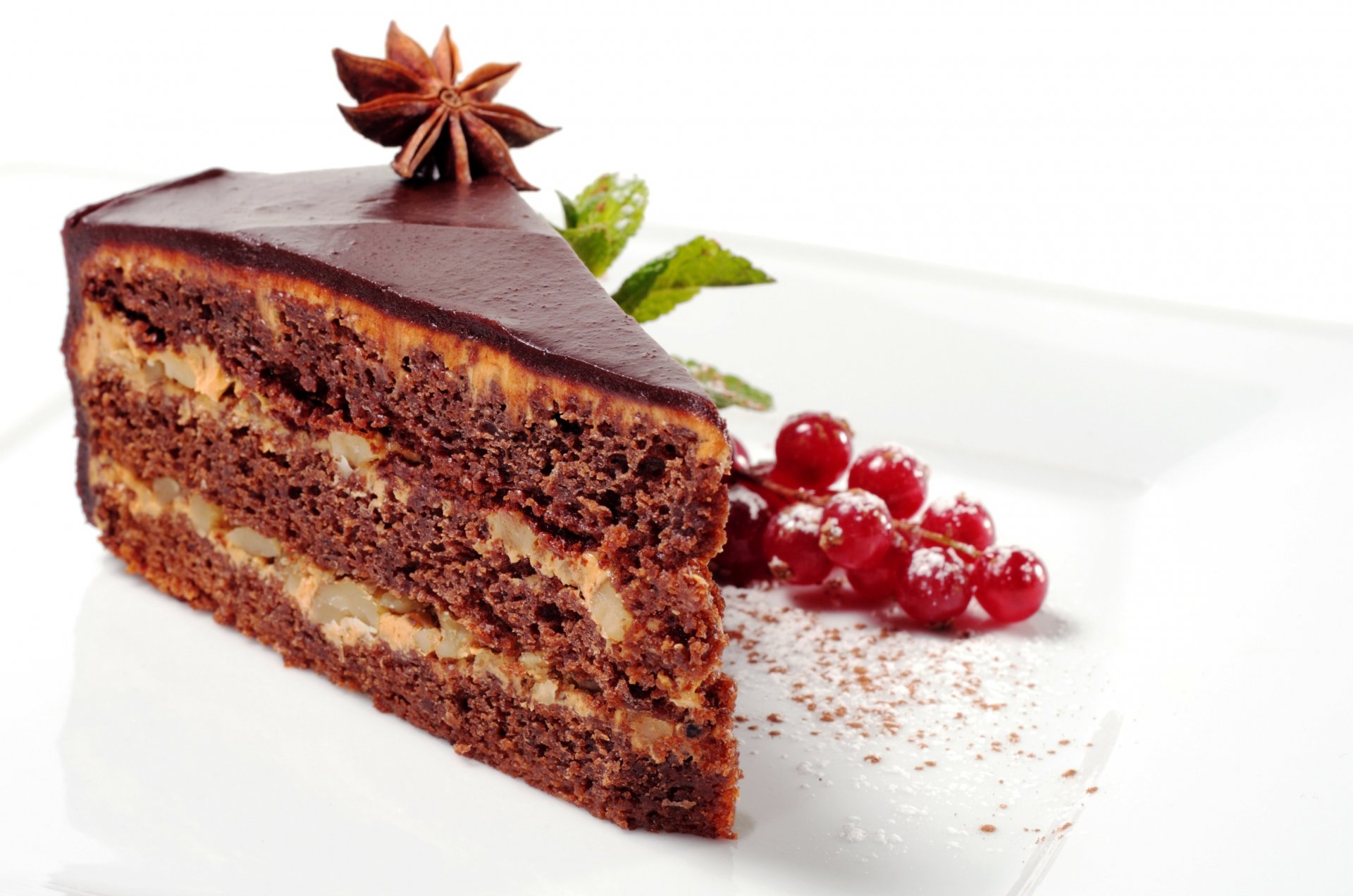 cake cake sweet pastries dessert slice chocolate icing anise currant