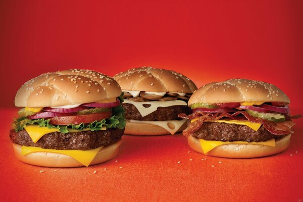 Fast food. Cheeseburger saporito