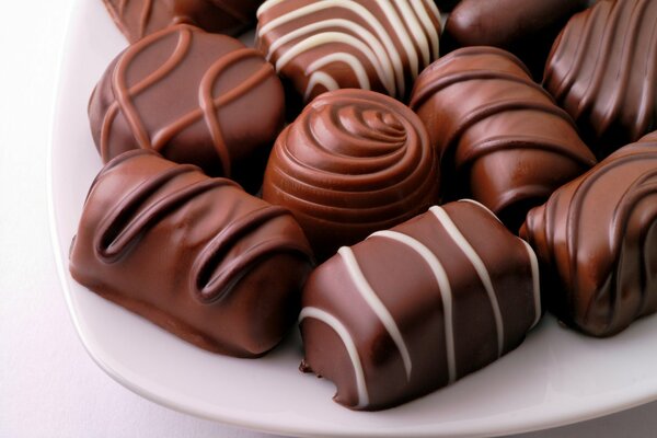 Chocolates. Different tastes and shapes