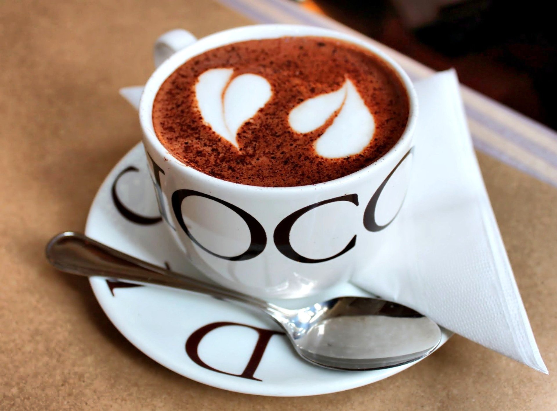 künstlerisch dekoriert kaffee