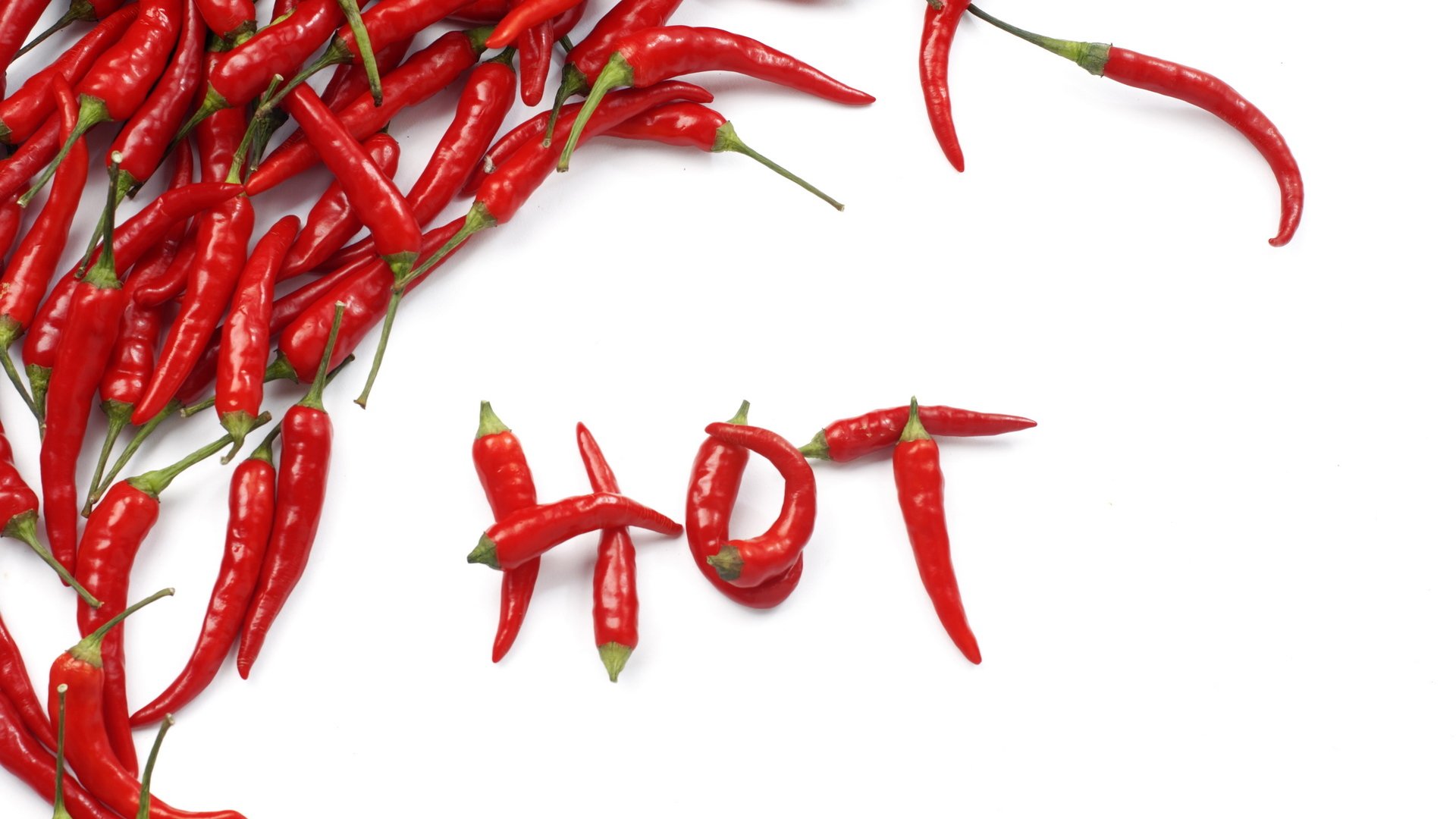 pepper bitter chili hot white background inscription