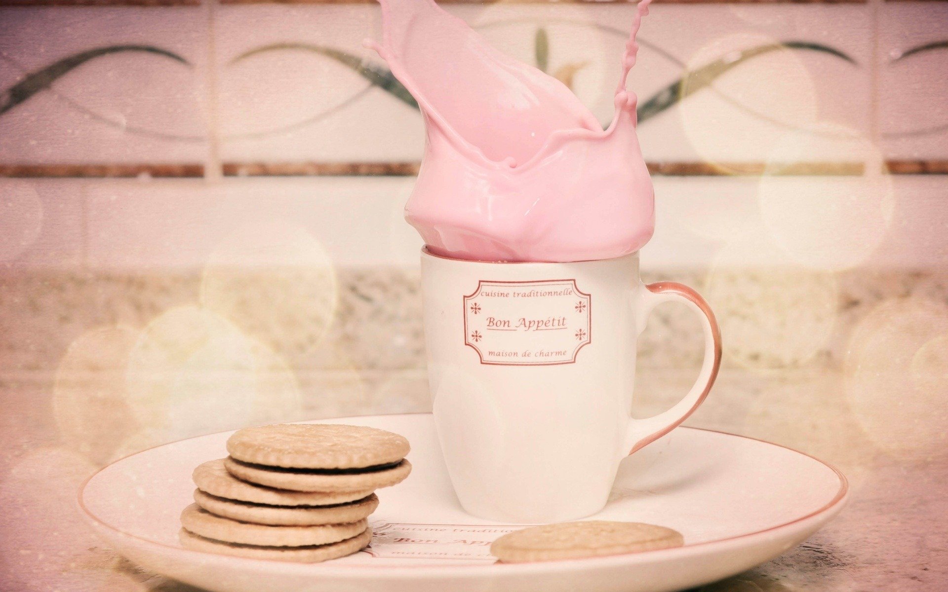 cóctel galletas buen provecho desayuno