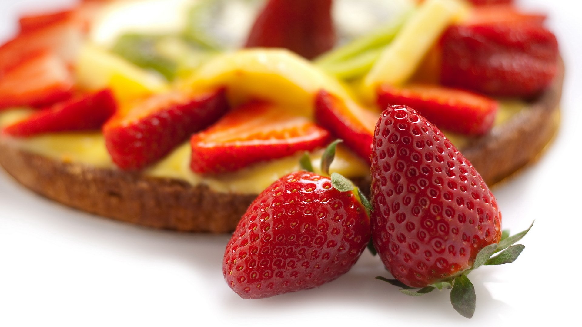 food pie strawberry sweet dessert food cake 1920x1080