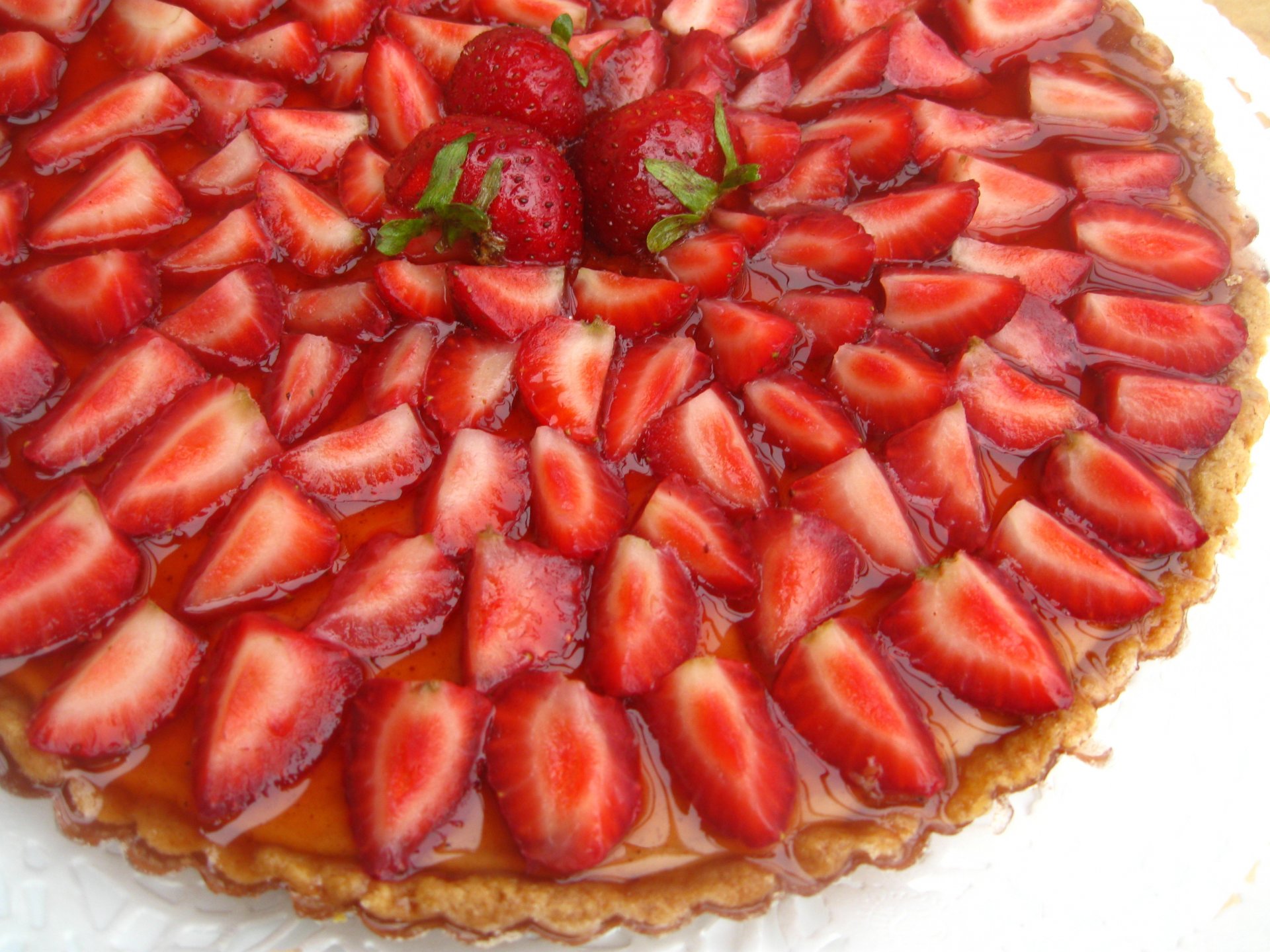 gâteau fraise appétissant doux joliment