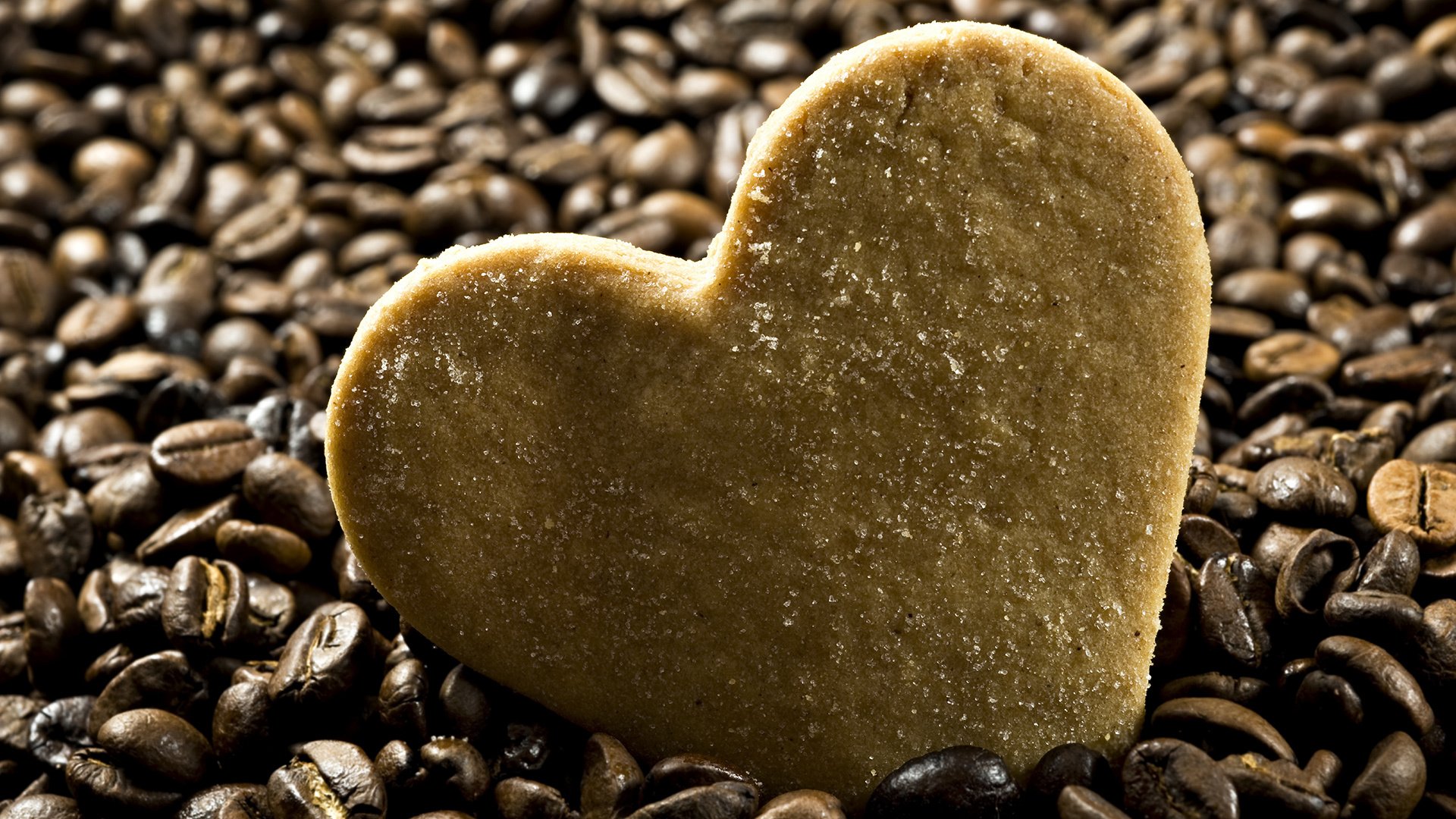 coffee cookies form heart food