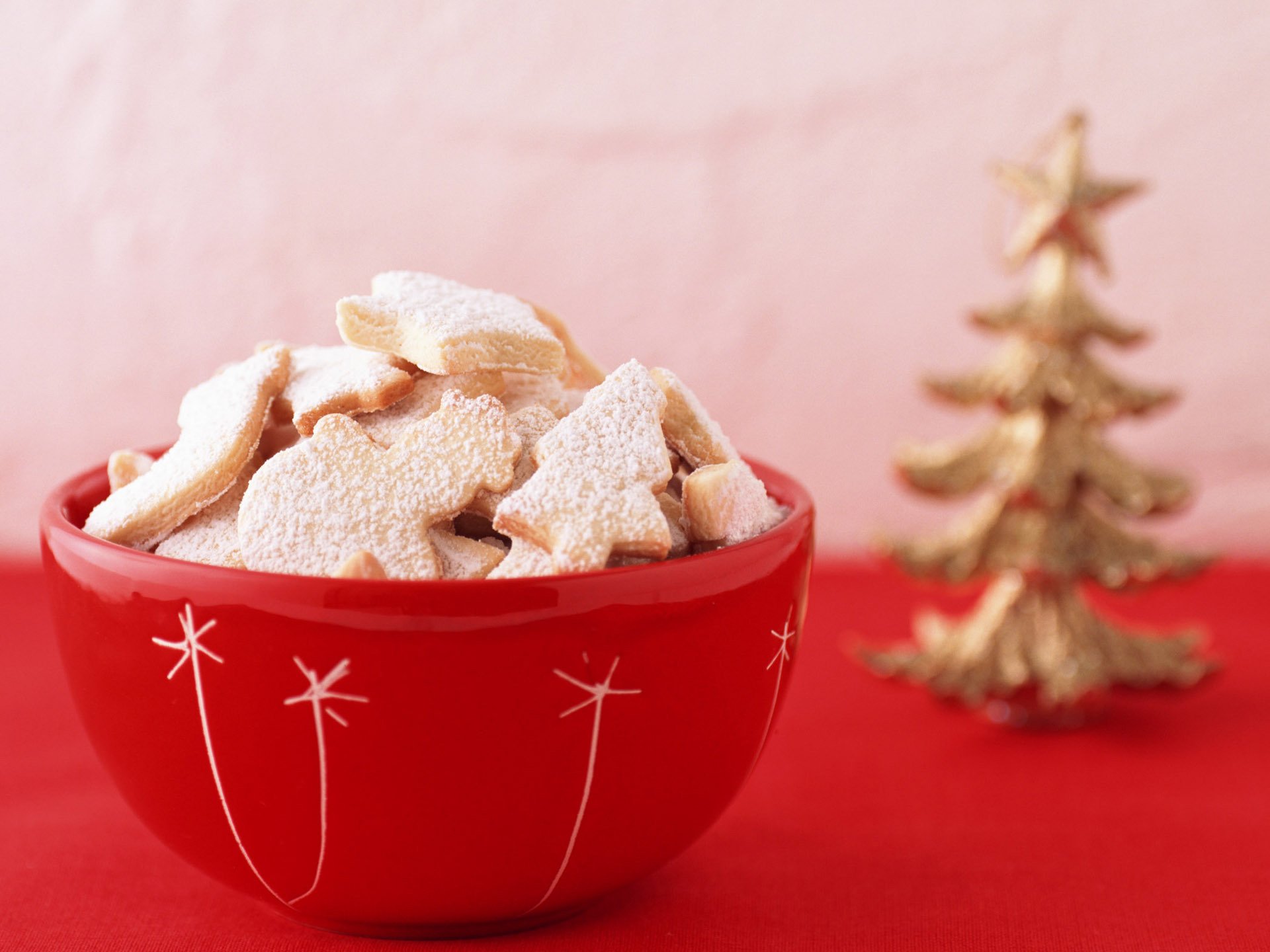 galletas florero árbol de navidad rojo vacaciones año nuevo golosinas dulce macro