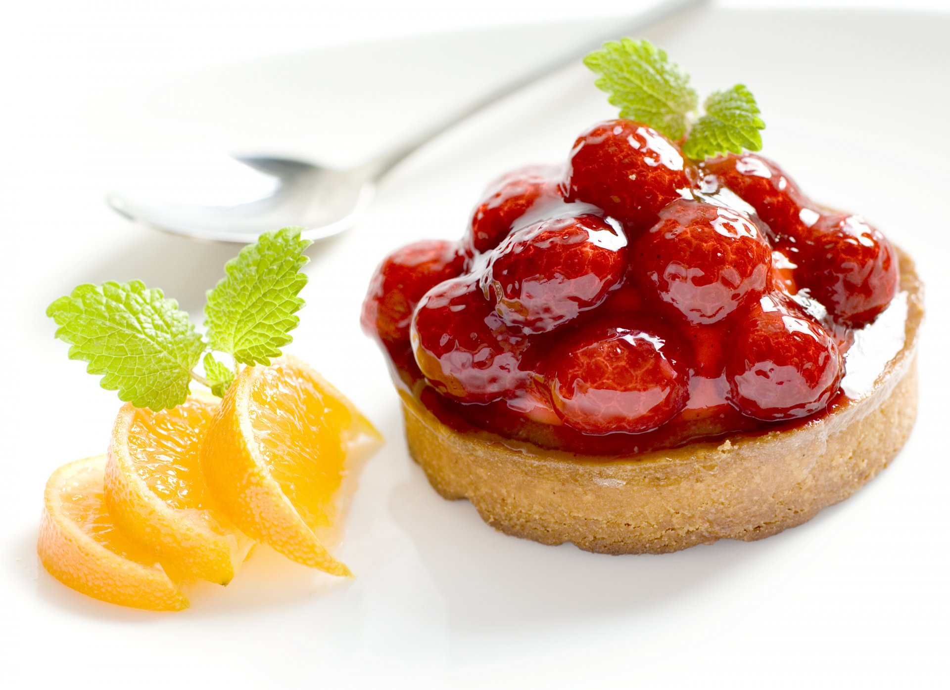 food cake jam berries raspberry segments orange sweet