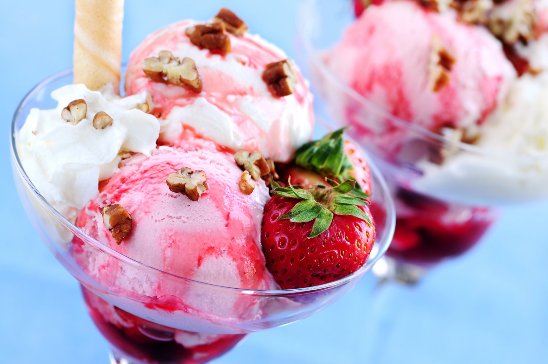 eis erdbeeren dessert