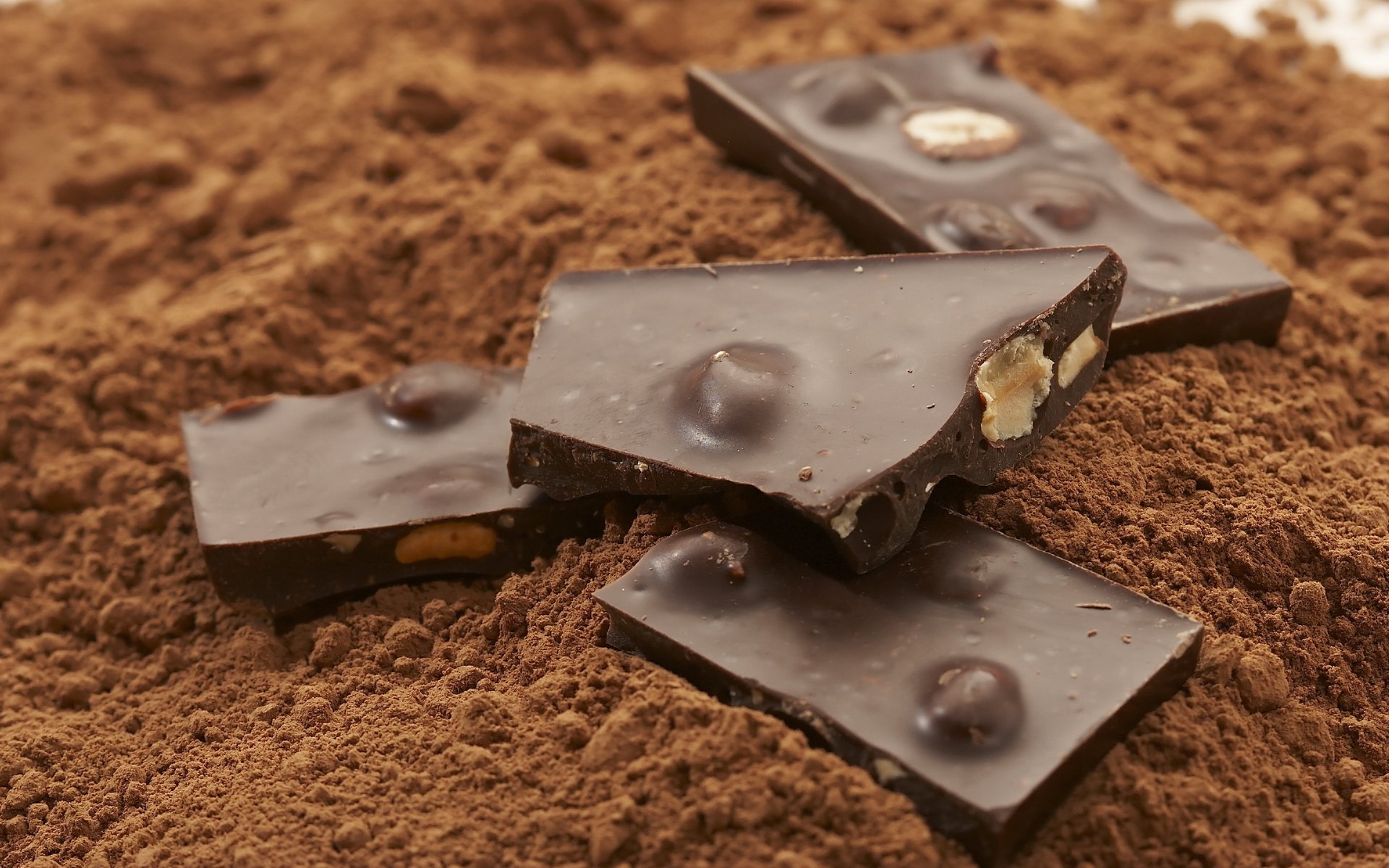 chocolate cocoa nuts sweet dessert nuts 1920x1200