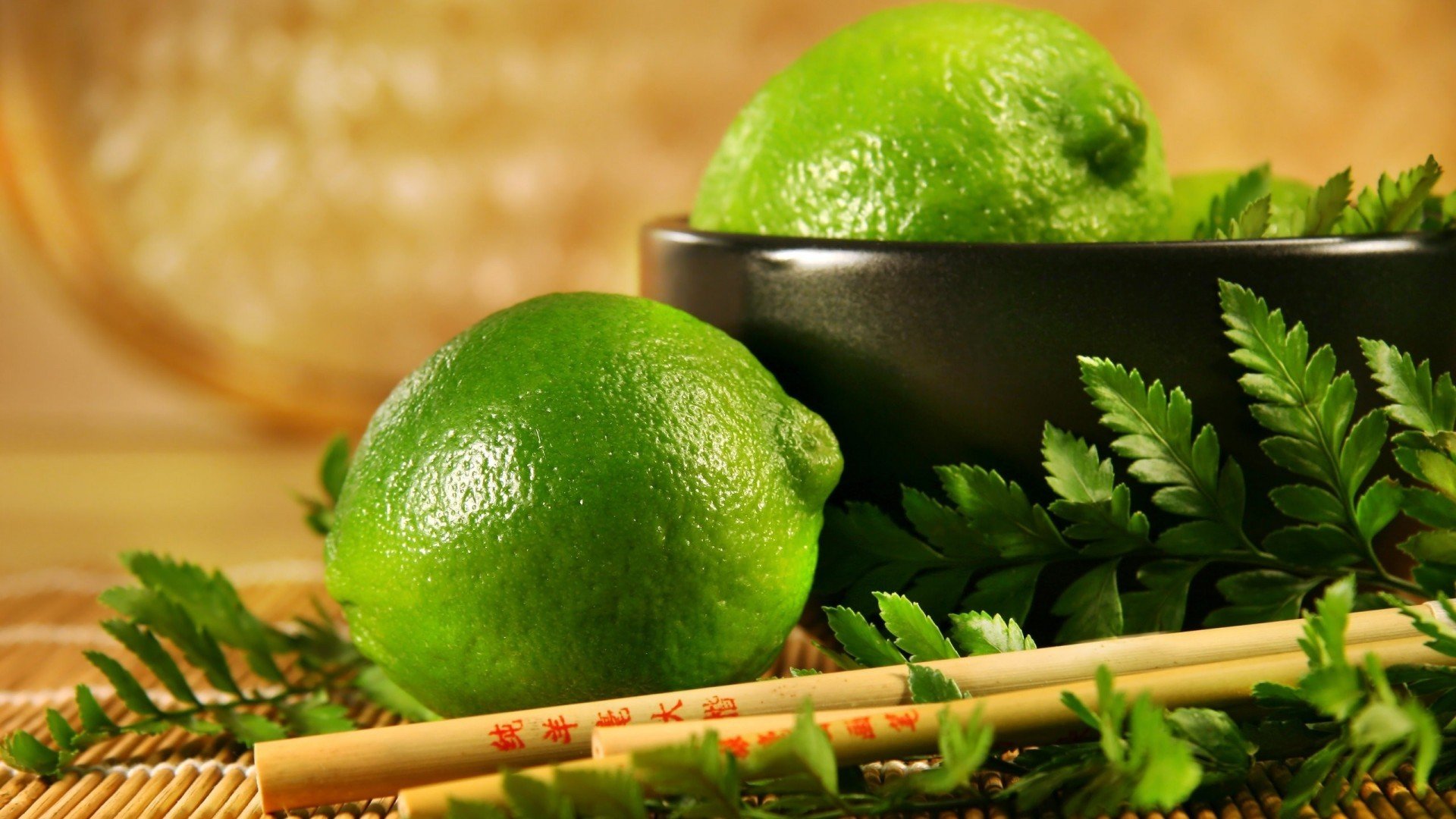 fruit lemon lima green