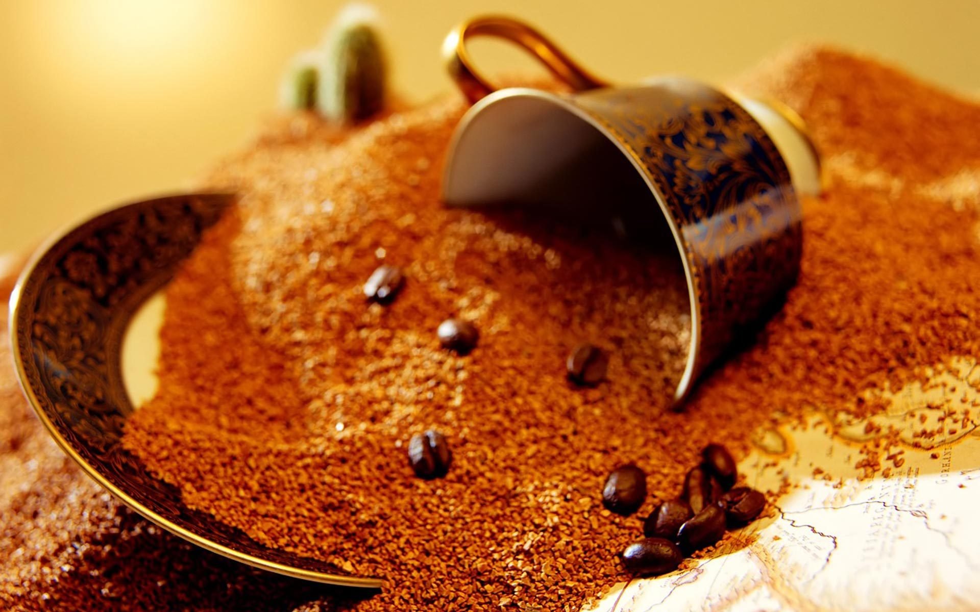 coffee cup grains macro macro brown