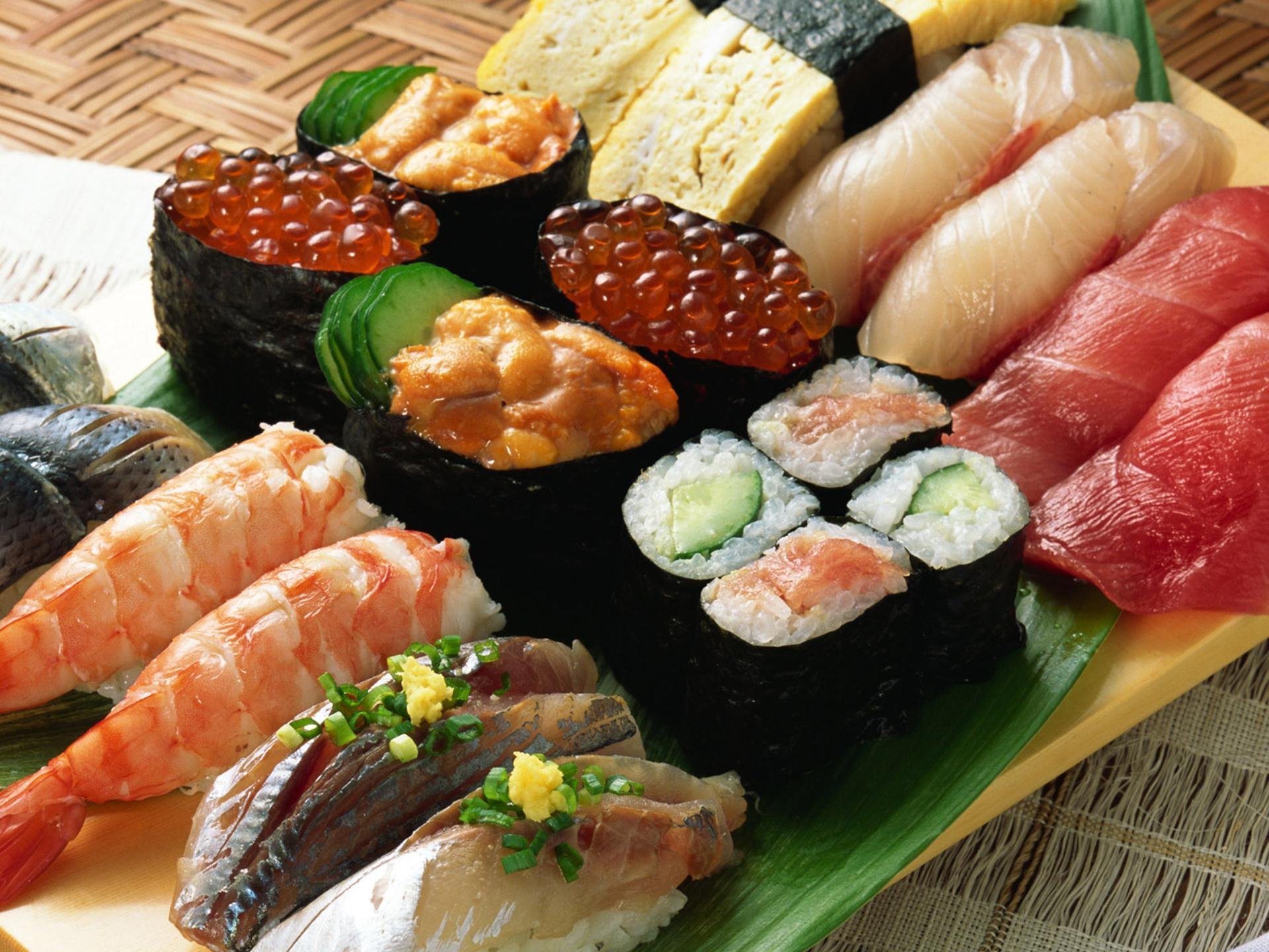 food dish seafood rolls caviar fish shrimp
