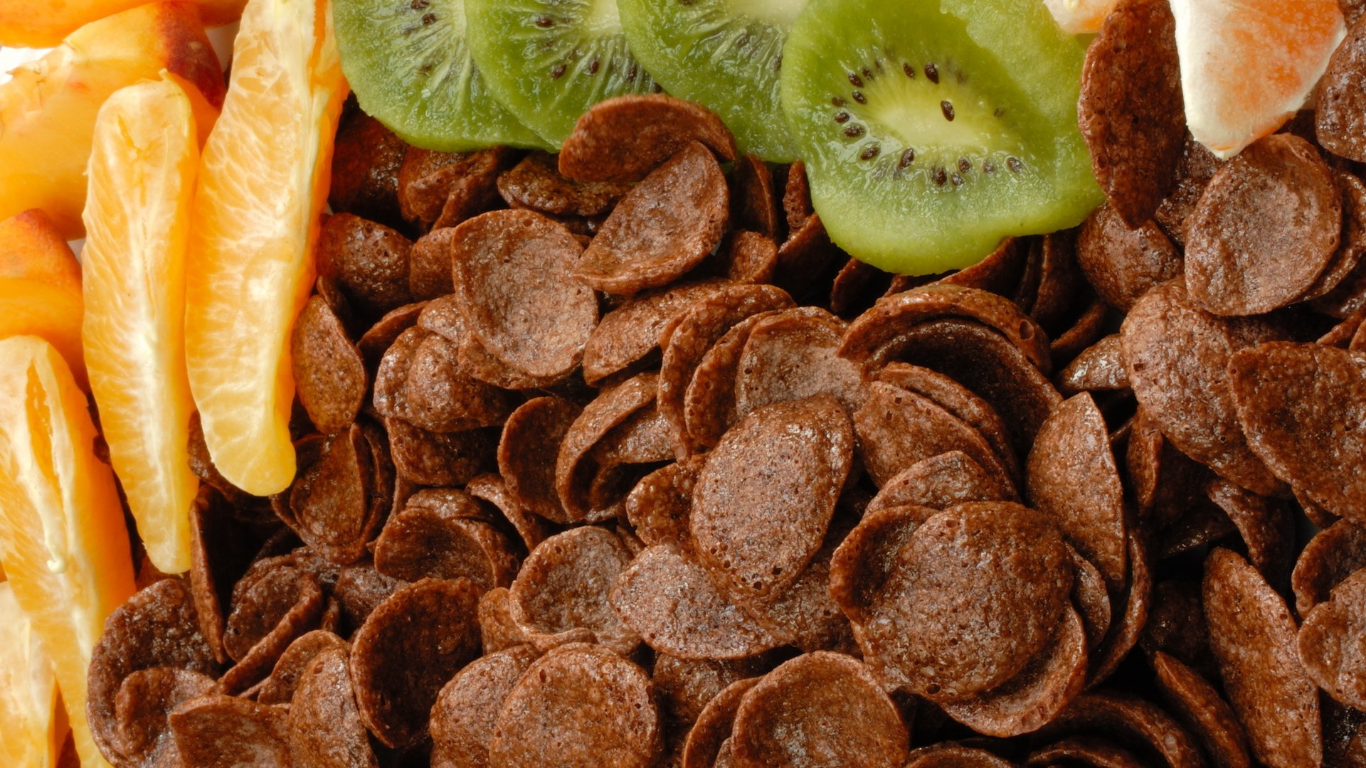 essen dessert süß cornflakes schokolade obst zitrusfrüchte kiwi orange essen zitrusfrüchte orange 1920x1080
