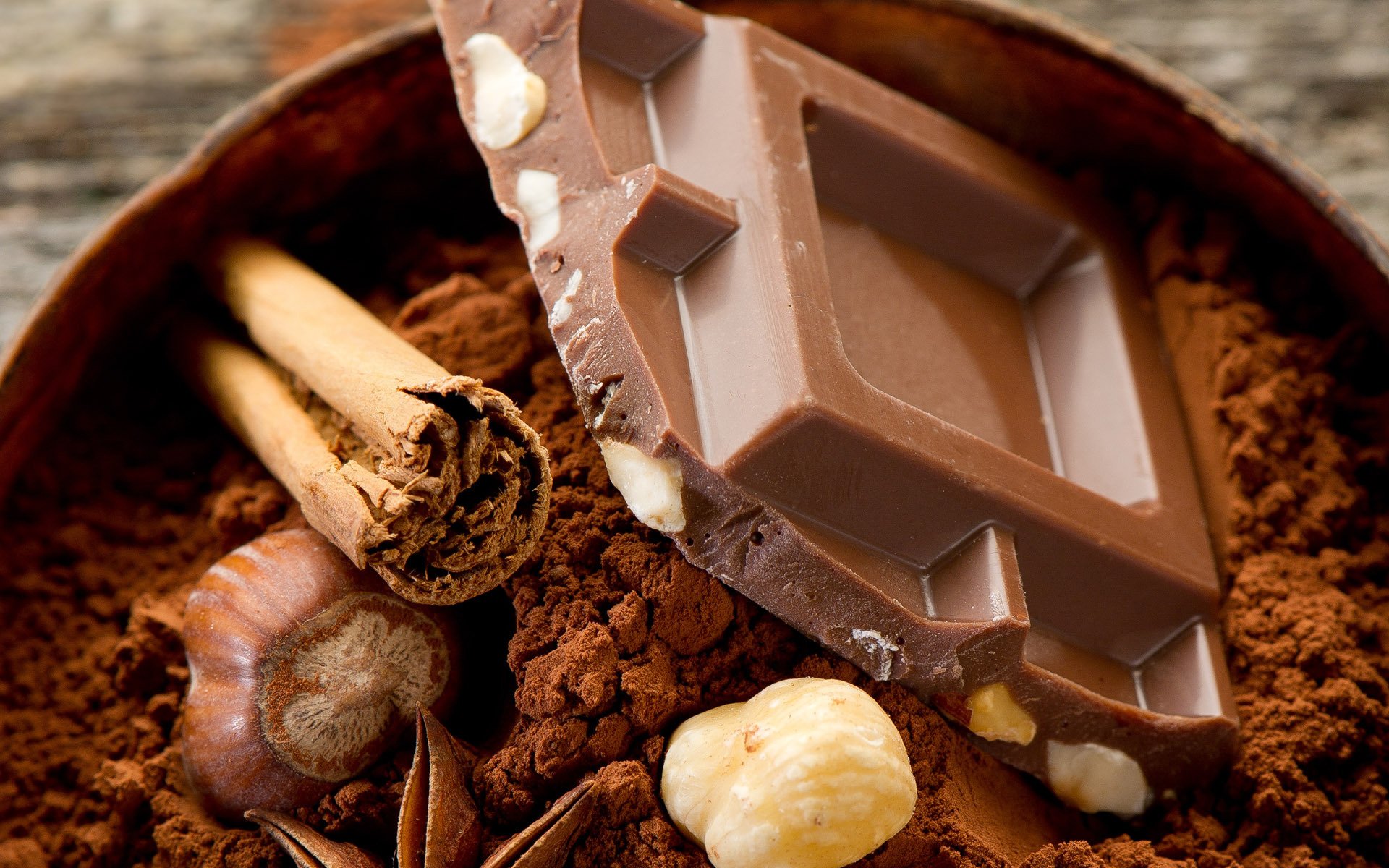 chocolate cocoa nuts sweet dessert food nuts food 1920x1200