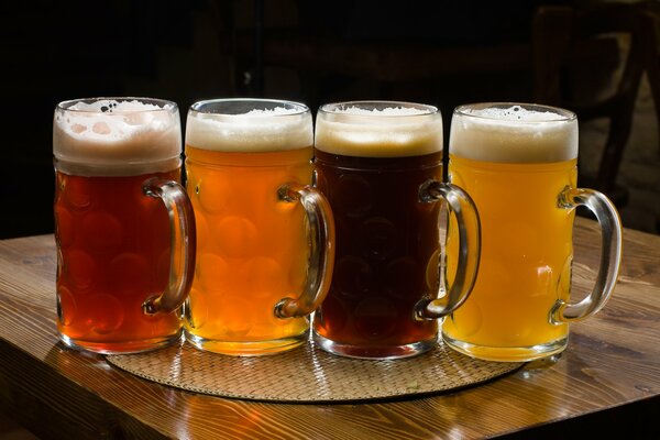 A variety of beer in the restaurants of the city