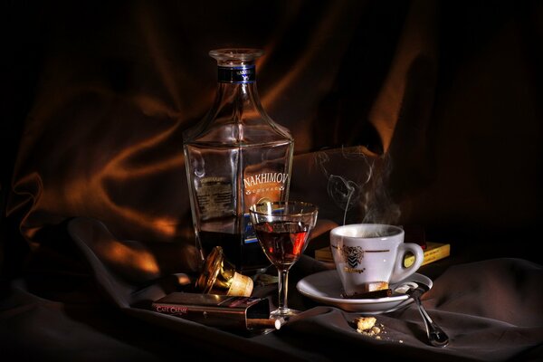 Buona serata con cognac m sigaro