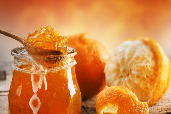 Pot de confiture d orange