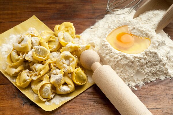 Homemade hand-made dumplings