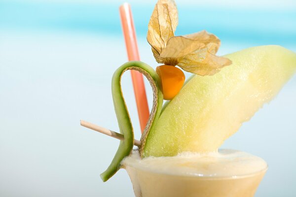 Melonencocktail in einem Glas