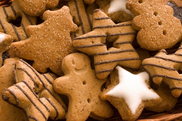 Cookies in the shape of a star, a man