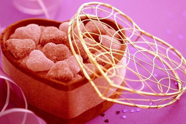 Gelatina de mermelada en forma de corazón
