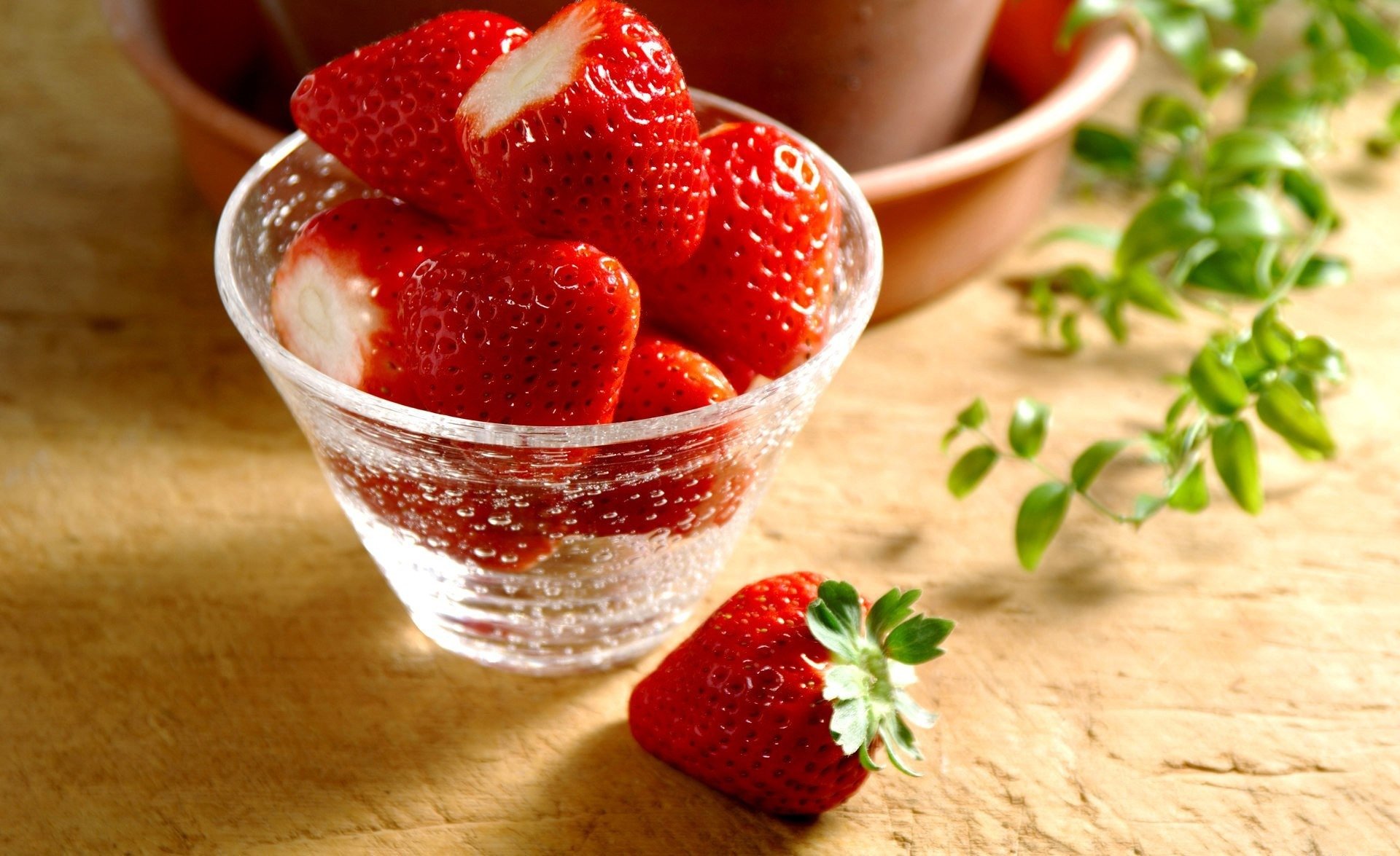 fragola bicchiere vaso tavolo