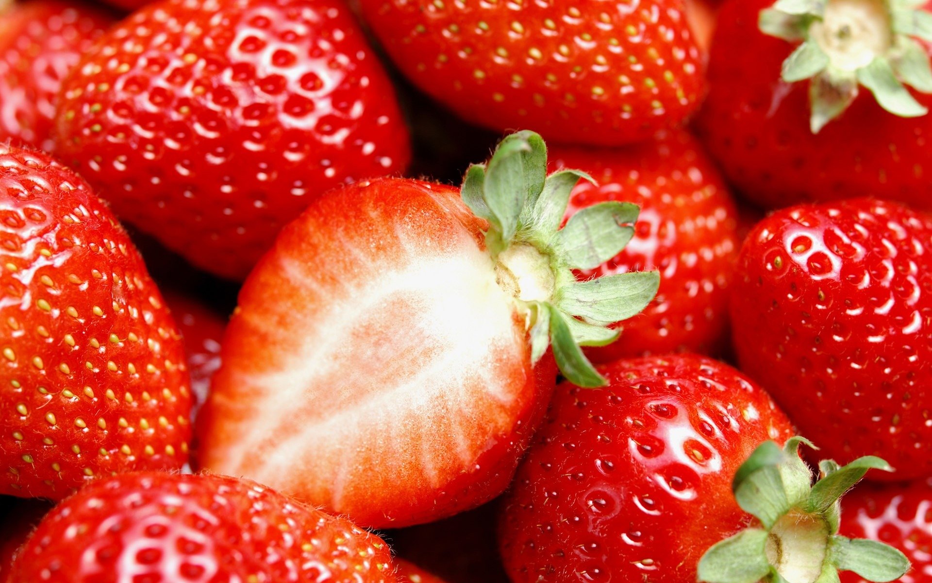 macro fragole bacche