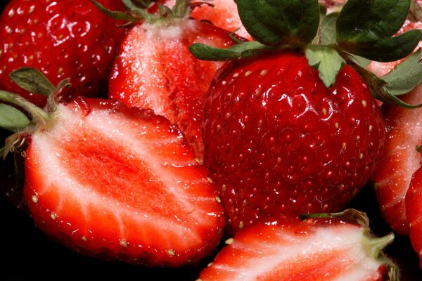 Les fraises rouges sont parfaitement mûres