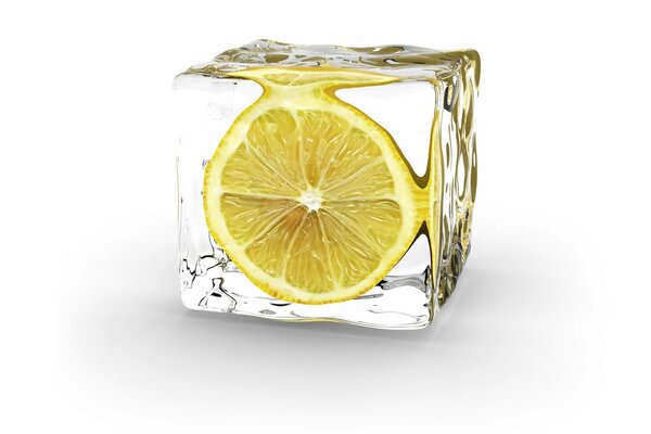 I freeze a lemon into an ice cube every time for a refreshing drink