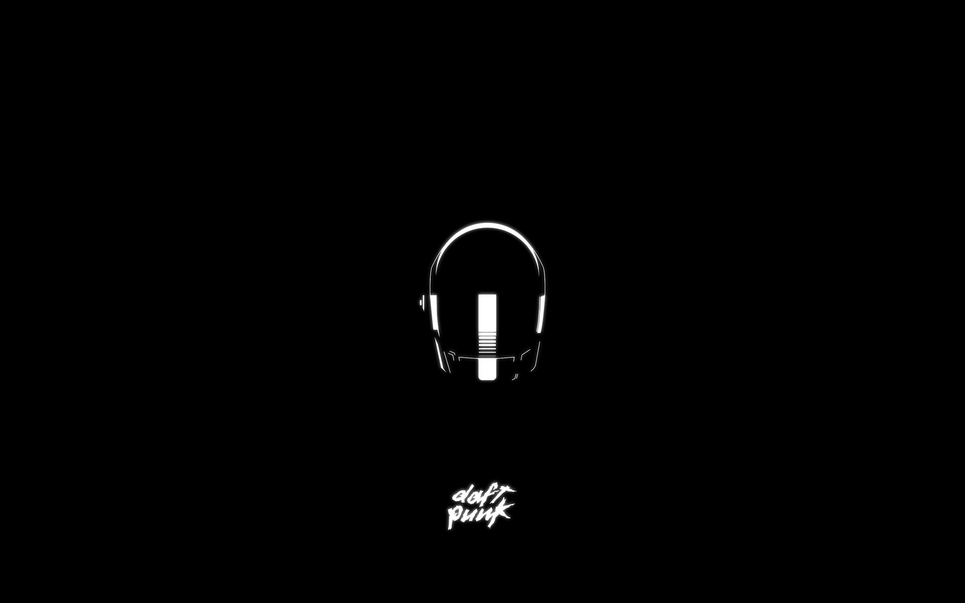 musique casque minimalisme daft punk lettrage