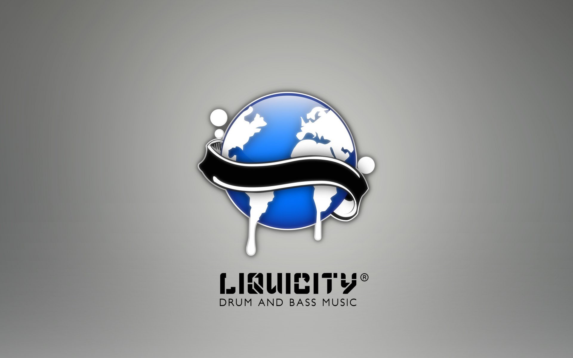 logo pianeta terra liquicity musica batteria e basso funk liquido dubstep liquido