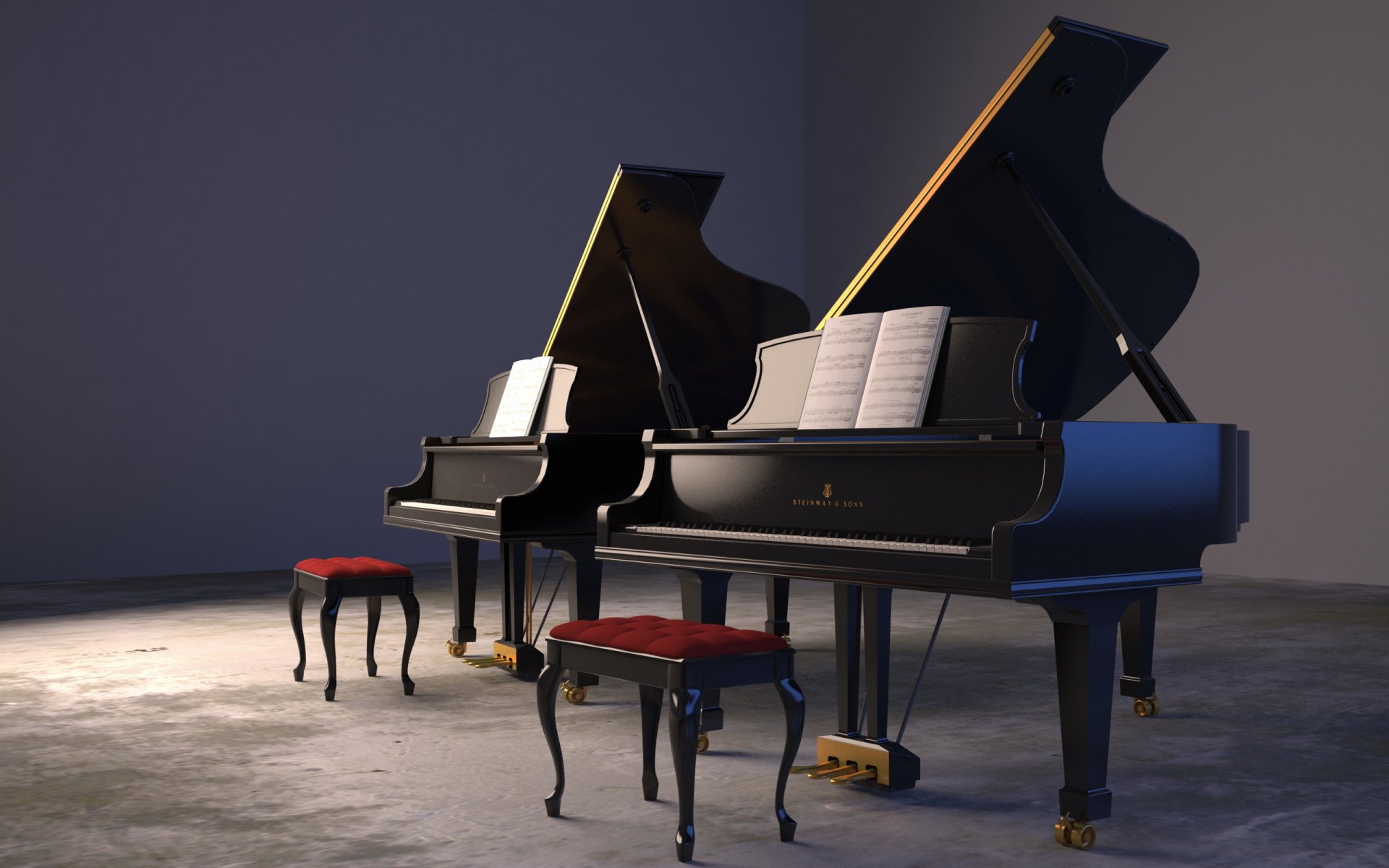 grand pianos music background