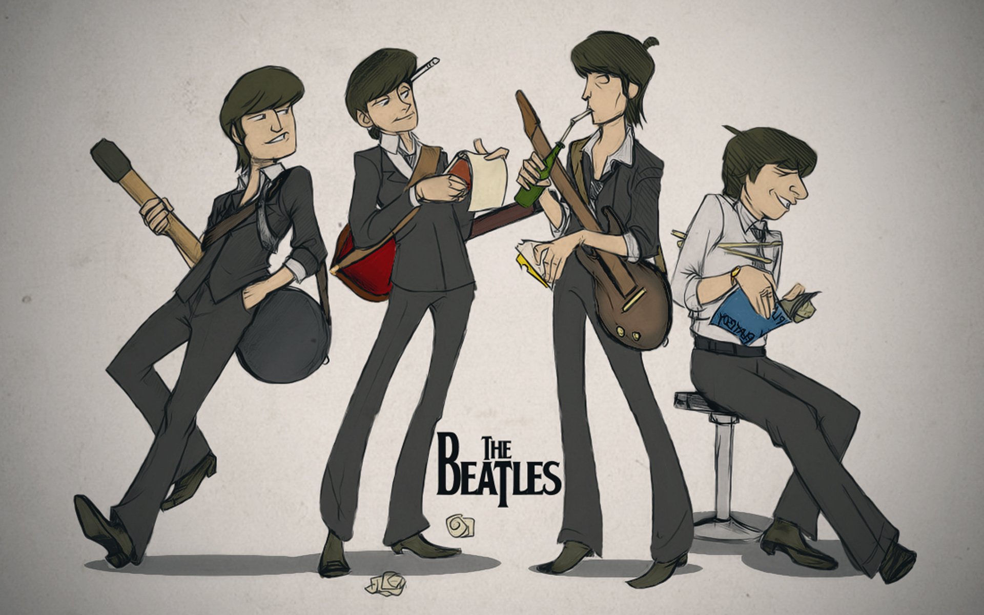 beatles art the beatles john lennon paul mccartney george harrison ringo starr guitares bloc-notes livre