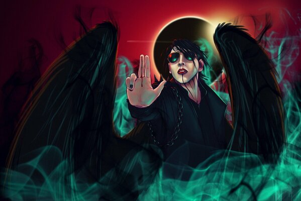 Marilyn Manson as an Evil Angel