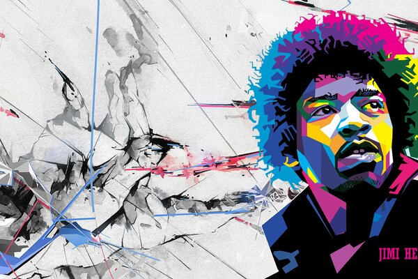 Gitarrist jimi Hendrix ist eine Rocklegende