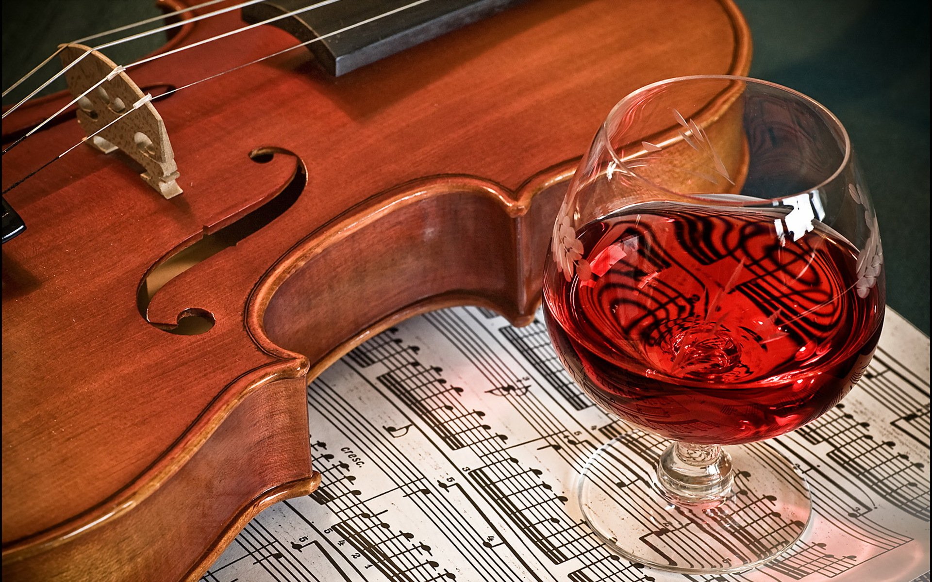 violin wine music