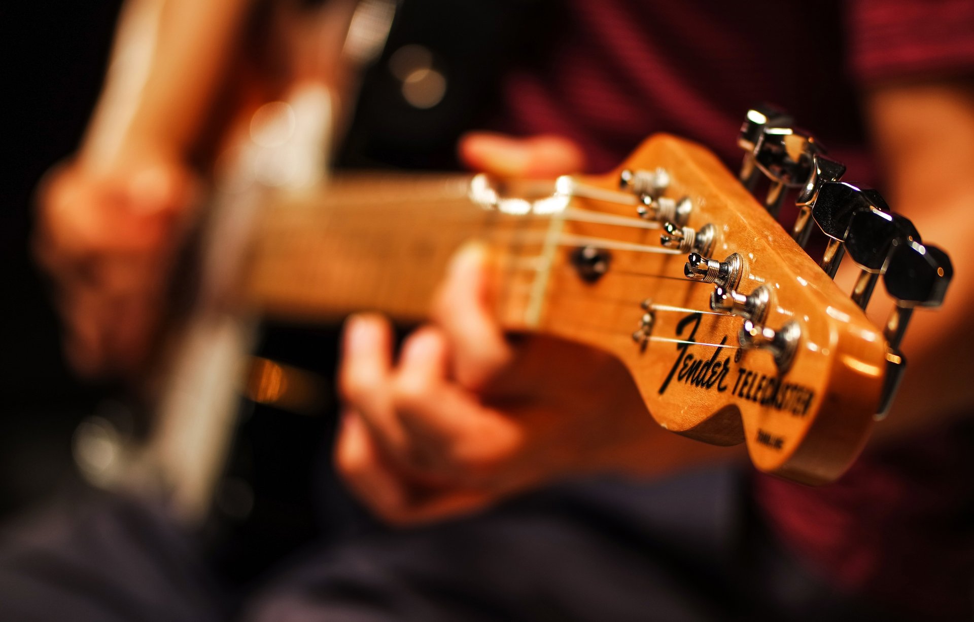 guitarra cuerdas macro